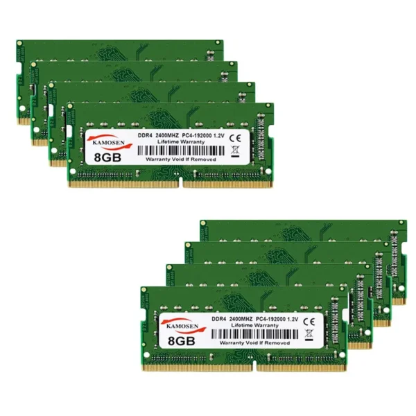 100pcs Memoria Ram DDR4 4GB 8GB 16GB 2133 2400 2666 3200 mhz PC4 17000 19200 21300 1.2V Sodimm Notebook Ddr4 Laptop Memory RAM