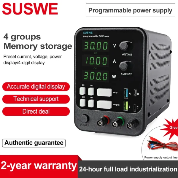 300W 360W  DC Regulated Lab Power Supply Adjustable 30V 10A Laboratory 60V 5A 120V 3A Voltage Regulator Stabilizer Bench Source
