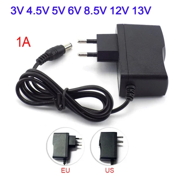 AC DC Transformers 220V To 12V 5V Power Supply 3V 4.5V 5V 6V 8.5V 9V 12V 13V 1A AC-DC Universal Power Supply Adapter SMPS